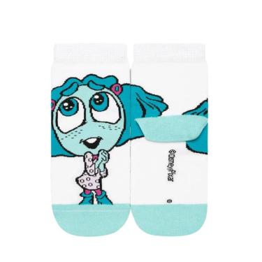 Imagem de Meia Cano Curto Unissex Divertidamente Lupo