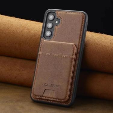 Imagem de Capa tipo carteira magnética removível para Samsung Galaxy A55 (para Samsung Galaxy A55/marrom)