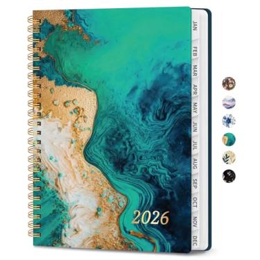 Imagem de Agenda 2026 - Agenda estética semanal e mensal, janeiro de 2026 a dezembro de 2026, agenda de calendário encadernado em espiral, perfeita para escritório, casa, material escolar - A5 (16 cm x 21,6 cm