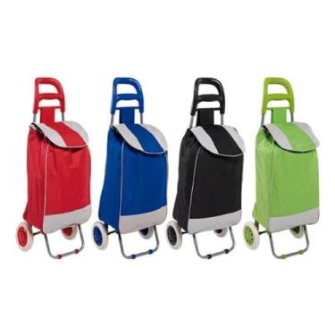 Imagem de Carrinho De Compras Feira Supermercado Dobrável Com Rodinha 30kg