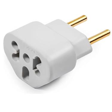 Imagem de Kit com 3 Adaptadores de Tomada Universal 10A/20A Branco 3 Pinos