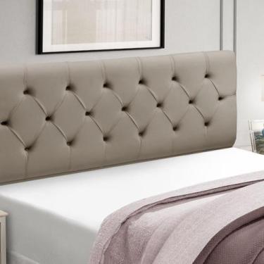 Imagem de Cabeceira Cama Box King Size Estofada Madeira Realeza - D'Julia, Capuc