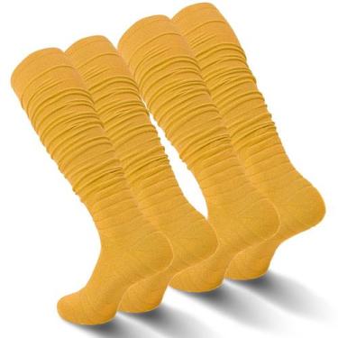 Imagem de Meias de futebol IRAMY Scrunch Ultra Long, 2 pacotes de algodão
