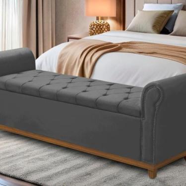 Imagem de Baú Para Quarto Pé de Cama Box King Size Madeira Grécia - D'Julia, Cin