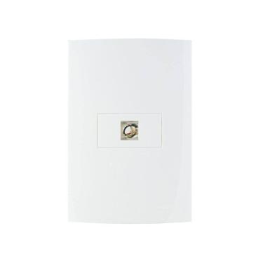 Imagem de Tomada para Telefone MarGirius Sleek RJ11 4 Fios com Placa e Suporte 4x2 Branca