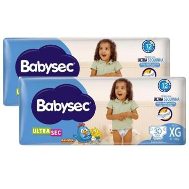 Imagem de Kit 2 Fraldas Babysec Ultrasec Mega Galinha Pintadinha XG com 30 unida