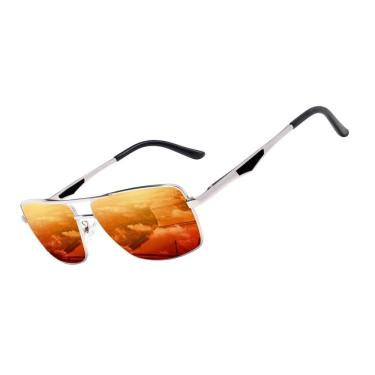 Imagem de Óculos De Sol Polarizados Uv400 Anti-reflexo Kingseven Vermelho
