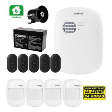 Imagem de Kit Alarme Sem Fio Intelbras ANM 24 NET com 4 Sensores e 5 Controles V