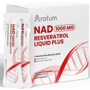 Imagem de Suplemento Arofum NAD+ 1000 mg de líquido com resveratrol 30 pacotes