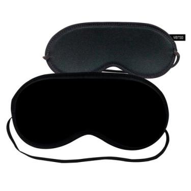 Imagem de Máscara de Dormir Tapa Olhos Confortável Descanso Sono Isoflex Preta -