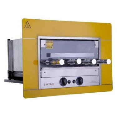 Imagem de Churrasqueira a Gás de Embutir 4 Espetos Amarela TGA-04 Titan, GLP, 22