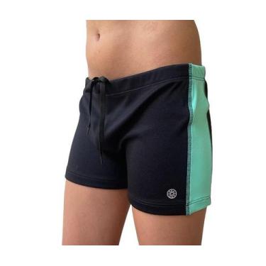 Imagem de Sunga Boxer Bicolor Natação Infantil - Suport Fitness, Verde, 4, Mascu