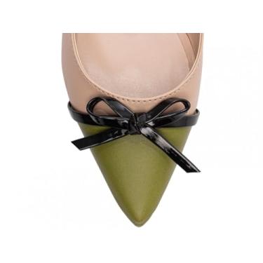 Imagem de Sapato Scarpin Salto Fino Médio Laço Verniz Bege Torricella AVS 600.19D (Bege, BR, Adulto, Numérico, 35)