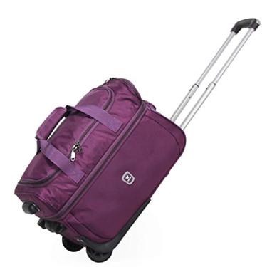 Imagem de Mala De Viagem Com Rodinhas, Mala De Viagem Com Rodinhas, Mala De Viagem Com Rodinhas, Bagagem De Mão De Negócios Com Rodas, Bolsas De Fim De Semana Para Mulheres E Homens., Purple, 21 inch