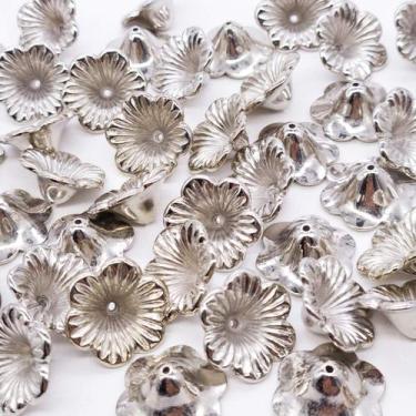 Imagem de Miçanga Passante Flor Abs Níquel 6 Pétalas 20mm 10pçs 10g - Macall