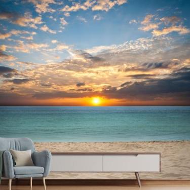 Imagem de Papel de Parede Praia Paisagem Mar Natureza Sala Painel - 116pcp - All