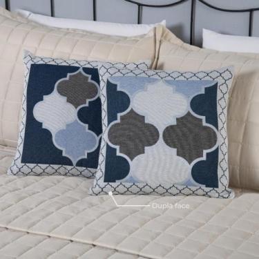 Imagem de Capa de almofada decorativa grécia - Valle Enxovais, AZUL