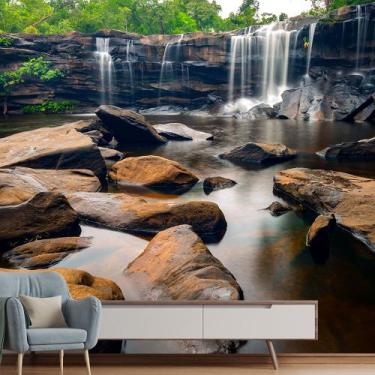 Imagem de Papel de Parede Paisagem Cachoeira Natureza Sala Adesivo - 032pcm - Al