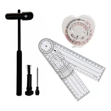 Imagem de Kit Martelo Buck Black Edition Com Agulha E Pincel + Goniometro Grande