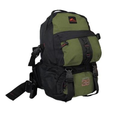 Imagem de 0038 - Mochila Crampon 38 - Verde Com Preto - Trilhas & Rumos