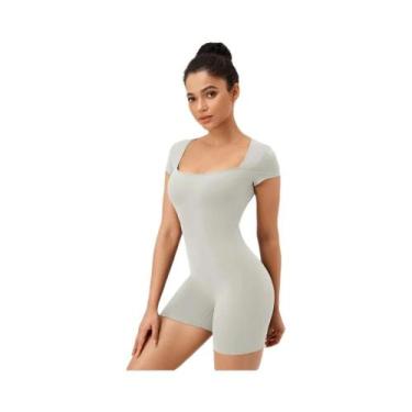 Imagem de Macacão De Yoga Feminino Para Treino De Verão, Fitness, Com Efeito Pus