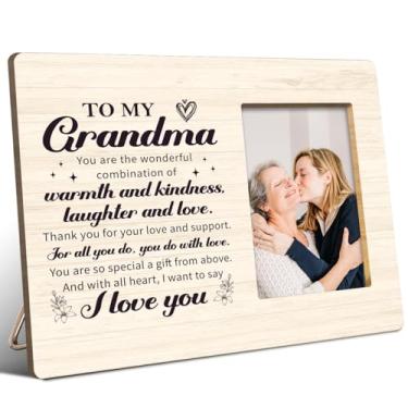 Imagem de JANLAN Porta-retrato para avó, presentes para avó, aniversário, Natal, Dia das Mães, você é a maravilhosa combinação de calor e bondade, moldura para fotos de 10 x 15 cm