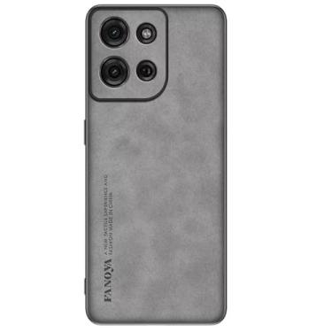 Imagem de Capinha Protetora Couro Luxo Estilo Camurça Para Motorola Moto Edge 60 / Edge 60 Fusion