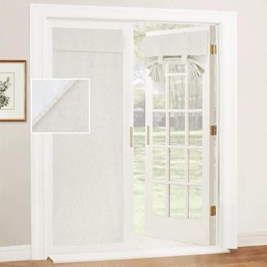 Imagem de Cortinas RYB HOME 100% Blackout, linho natural, porta francesa, W66xL1