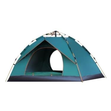 Imagem de Barraca Impermeável Portátil para Camping 4 Pessoas com Dois Andares 200x210x135cm Ideal para Praia (Verde)