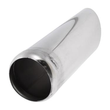 Imagem de Motoforti Ponta de escape de 7,6 cm ID entrada virada para baixo T304 aço inoxidável superfície polimento mandril curva tubo cotovelo 30.5 cm comprimento total adequado para tubos de escape de 8.9 cm