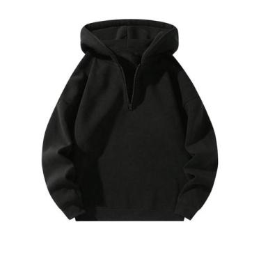 Imagem de Moletom com capuz masculino SOLY HUX com zíper e manga comprida, preto