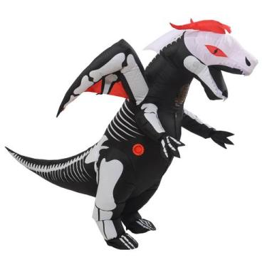 Imagem de Traje inflável de dinossauro esqueleto Aiwendish para crianças de 8 a 