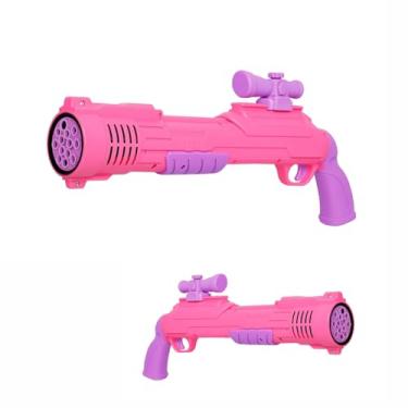 Imagem de Pistola Lança Bolhas de Sabão Automática, Brinquedo Infantil para Crianças 5-7 Anos, 41 cm cores: Azul ou Rosa