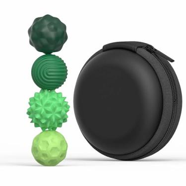 Imagem de Bolas Sensoriais Magnéticas de Silicone – Brinquedo Antiestresse e Calmante para Crianças e Adultos, Ideal para Autismo, Alívio Ansiedade (4 peças - verde)