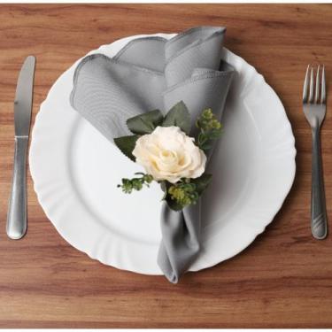 Imagem de Kit 100 Guardanapo De Tecido 35x35 Para Mesa Posta Casamento Buffet Ev