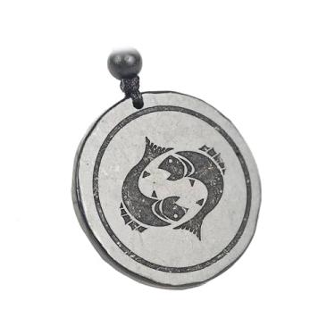 Imagem de LWQCHW Colar com pingente Shungite do Zodíaco - Pedra de cura natural com símbolo de constelação gravado para amantes de astrologia, Pedra, Shungite