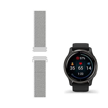 Imagem de LuxuryJOY Pulseiras de nylon compatíveis com Garmin Venu 2S/Forerunner 255/265S Smartwatch de liberação rápida de 18 mm - pequena (nº 13)