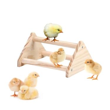 Imagem de Bigladious Bebê pintinho poleiro barras de torção de madeira selva academia para papagaios pintinhos pássaros grandes brinquedos divertidos de montagem simples (pequeno)