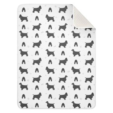 Imagem de KICPOAY Cobertor de bebê Cocker Spaniel inglês para meninos e meninas, cobertor de musselina, cobertor de algodão macio para berçário para bebês recém-nascidos