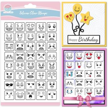 Imagem de GLOBLELAND Carimbos Diários Emoticon Transparentes para Fazer Cartas Sorridentes Carimbo Transparente Expressão Triste Selos de Silicone para Decoração de Álbum de Fotos DIY