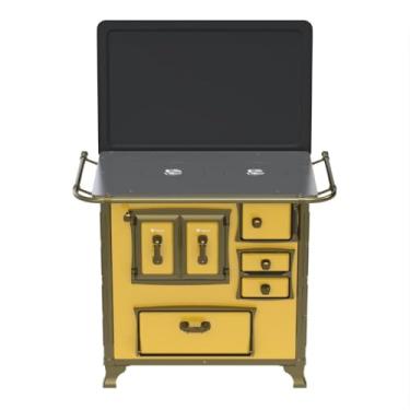 Imagem de Fogão a Lenha N 1 Renaissance Chapa de Aluminio Amare lo Saida Esquerda