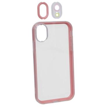 Imagem de Capa Case 3 em 1 Transparente Compatível Iphone XR - Tesla Store, Rosa