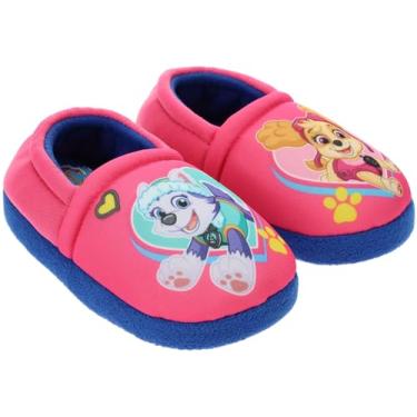 Imagem de Paw Patrol Chinelos para crianças, sapatos de casa evasê incompatíveis, rosa, 11-12 Little Kid