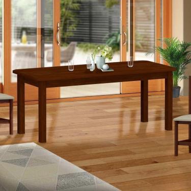 Imagem de Mesa 8 Lugares Rústica Madeira Maciça Castanho Repleta