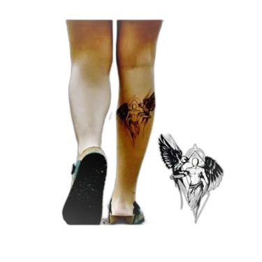Imagem de Tatuagem Temporária Anjo Negro Pequena Delicada