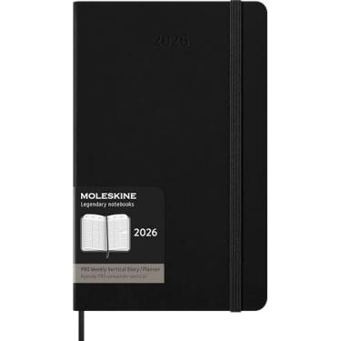 Imagem de Moleskine PRO 12 Month 2026 Weekly Vertical Planner, Hard Cover, Large (5" x 8.25"), Black, 288 pages