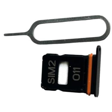 Imagem de zhxchzhi Suporte de bandeja de cartão SIM duplo OEM + pino compatível com Xiaomi Poco F7 Pro 5G peças pretas