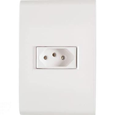 Imagem de Tramontina Conjunto 4x2 com 1 Tomada 2P+T Liz 20 A 250 V Branco