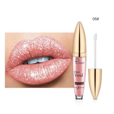 Imagem de Batom Diamante Brilhante de Longa Duração Batom Glitter Lipgloss Batom