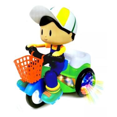 Imagem de Tricículo Musical Com Luzes Bate E Volta Empina Gira 360° Só Com Duas Rodas Brinquedo Divertido Unisex